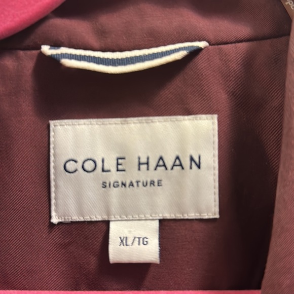 Cole Haan Signature Women’s Burgundy Belted Wrap Trench Coat. Size XL. - Picture 4 of 9